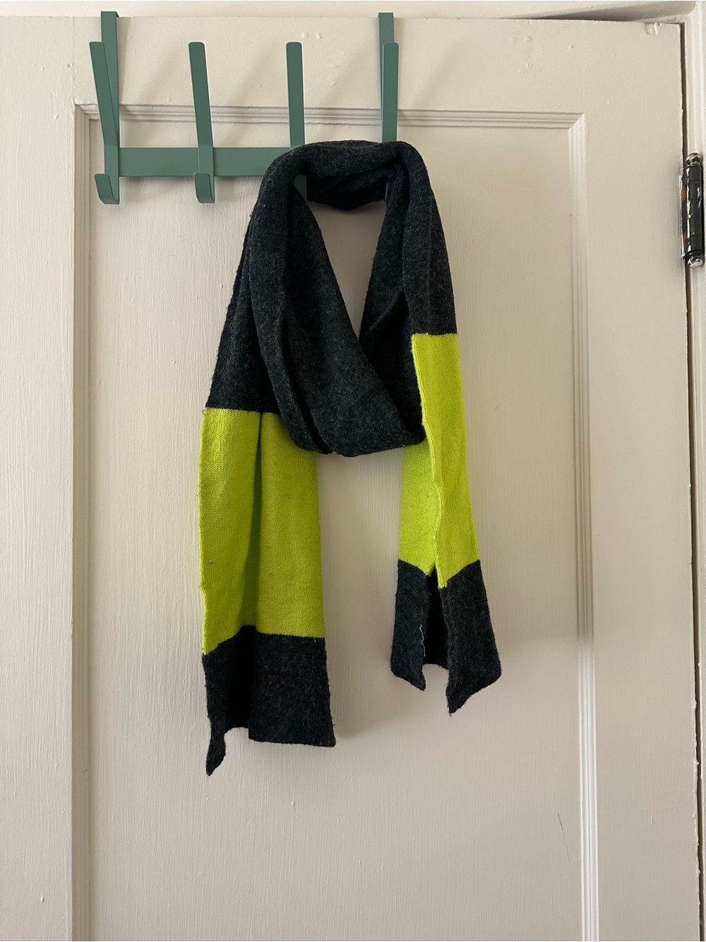 Black and Green Colorblock Scarf